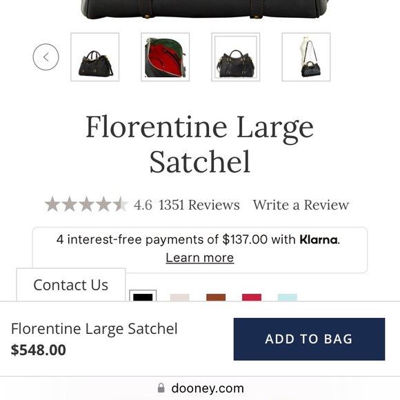 Dooney & Burke Large Florentine Black Leather Satchel! 🦆 - Picture 2 of 15